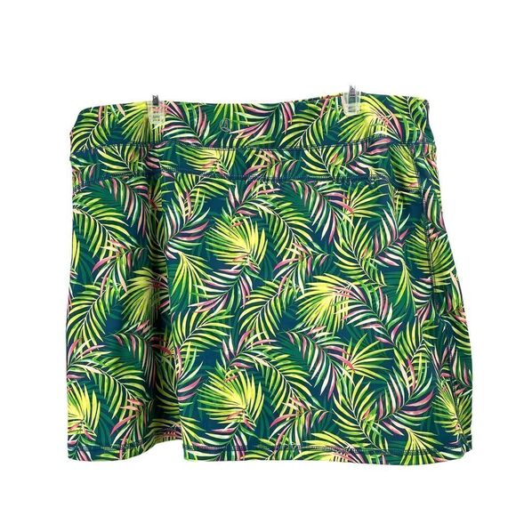 Landsend palm print athletic skorts‎ Sz 2X running hiking gym - Picture 6 of 7